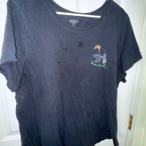 Toucan Graphic Black Pet Bird Tee
